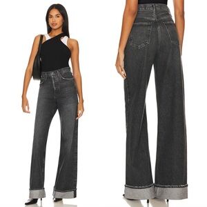 Agolde | Dame High Rise Wide Leg Jeans in Ditch Black 27